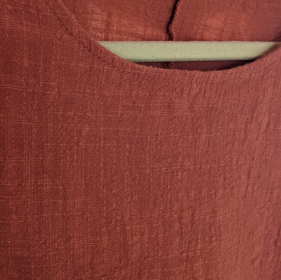 Cotton linen blend tunic copper color - Picture 3 of 4